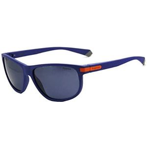 Polaroid wrap heren blauwe oranje blauwe gepolariseerde zonnebril | Sunglasses