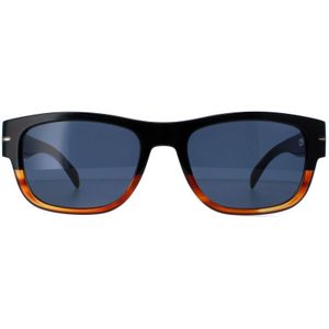 David Beckham DB7035/S 37N KU zwart hoorn blauw zonnebril