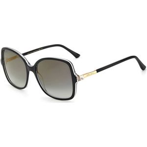 Jimmy Choo Zonnebril Judy/S 807 FQ Zwart Transparent Grijs Verloop Goud Mirror | Sunglasses