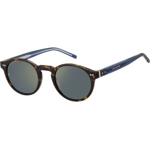 Tommy Hilfiger zonnebril TH 1795/S 086 K1 Havana Blue Gold Mirror | Sunglasses