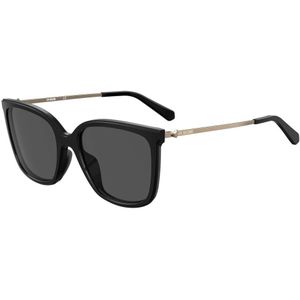 Moschino Love Mol035/S 807 IR 56 - vierkant zonnebrillen, vrouwen, zwart