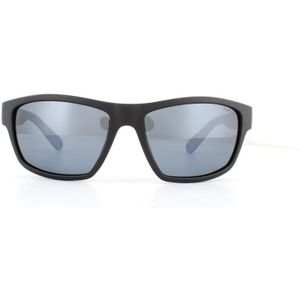 Polaroid Sport Wrap Heren Mat Black Gray Silver Mirror Polariseerde zonnebril | Sunglasses