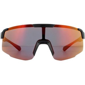 Polaroid Sport Shield Mens Black Red Mirror gepolariseerde zonnebril | Sunglasses