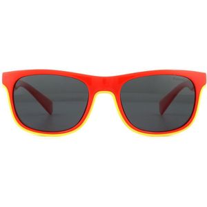 Polaroid Kinderen Zonnebril PLD 8041/S Ahy M9 Rood Geel Grijs Gepolariseerd | Sunglasses