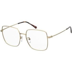 Polaroid PLD D428/G Damen-Brille inkl. Gläser Vollrand Eckig Metall-Gestell 56mm/17mm/145mm, gold