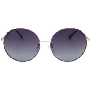 Polaroid - Zonnebril - Zilver - Metaal - Grijze Lenzen