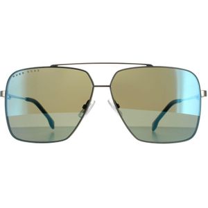Hugo Boss Sunglasses Boss 1325/S 31Z 3U Ruthenium Havana Kaki Blue Mirror