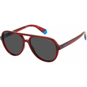 Polaroid Sunglasses Unisex kinderen, rood/grijs, 51, Rood/Grijs