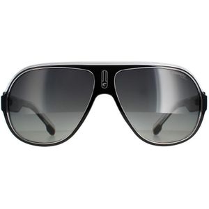 Carrera Aviator unisex zwart wit grijze gradiënt gepolariseerde speedway/n | Sunglasses