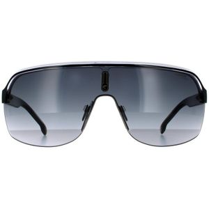 Carrera zonnebril topcar 1/n 80s 9o zwart wit donkergrijze gradiÃ«nt