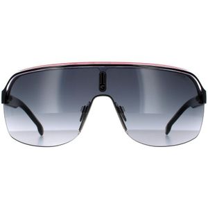 Carrera zonnebril topcar 1/n t4o 9o zwart kristal wit rood donkergrijze gradiÃ«nt