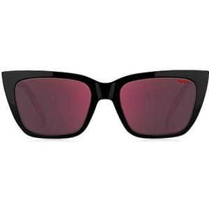 Hugo Boss Hugo HG 1249/S OIT AO 54 - cat eye zonnebrillen, vrouwen, zwart, spiegelend