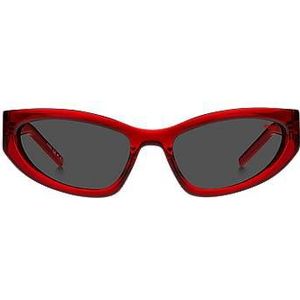 Optisch montuur van rood acetaat met 3D-monogram