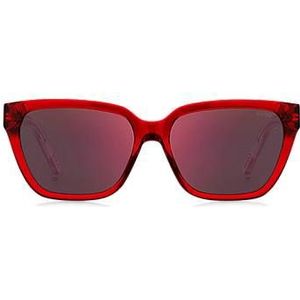 Hugo Boss Hugo HG 1264/S 92Y AO 56 - rechthoek zonnebrillen, vrouwen, rood, spiegelend