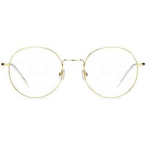 Rond goudkleurig optisch montuur met gelaserd logo
