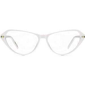 Optisch montuur van wit acetaat met goudkleurige hardware