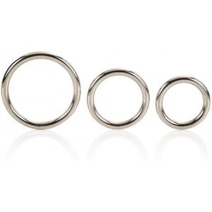 CalExotics - Silver Rings - Metalen cockring set - 3 stuks