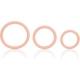 California Exotic Novelties Tri-Rings - Cockring - beigeig - 3 stuks - Ø 40 mm