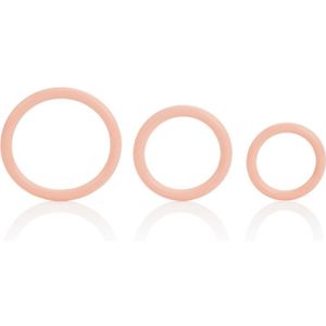 California Exotic Novelties Tri-Rings - Cockring - beigeig - 3 stuks - Ø 40 mm