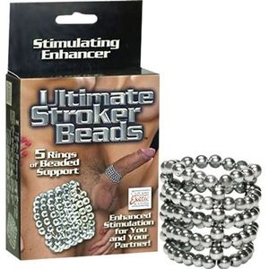 California Exotic Novelties Utlimate Stroker Beads - Penissleeve - Zilver - Ø 40 mm