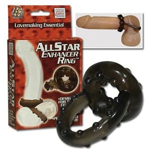 California Exotic Novelties - Allstar Enhancer - Penisring - Zwart - Ø 40 mm
