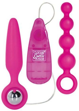 Roze Vibrerende Buttplug set