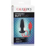 Zwarte Opblaasbare Buttplug  met Rode Handpomp