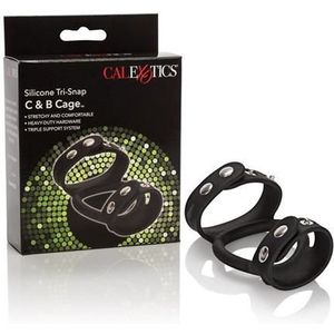 CalExotics Tri-Snap C&B Cage Cockring En Ballstretcher