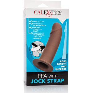 California Exotics - Strap-on harnas met holle siliconen dildo - Bruin