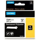 Dymo - S0718210 - Tape - Zwart op Wit - 12 mm - Permanent Polyester