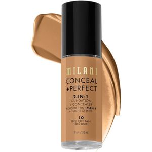 Milani 2-in-1 Concealer + Foundation 30 ml 10 - Golden Tan