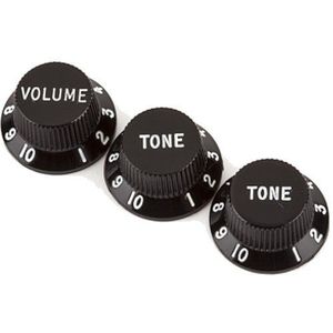 Fender 991365000 Stratocaster Pot Knoppen (Volume/Tone/Tone), zwart