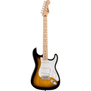 Fender Squier Mini Stratocaster, elektrische gitaar, schelproze, ideale gitaar voor beginners, inclusief gratis virtuele lessen op Fender Play