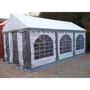 Professionele Partytent PVC 3x6x2,2 mtr in Wit-Grijs