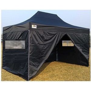 Prof Easy Up Partytent Alu 3x4,5 mtr met zijwanden Zwart