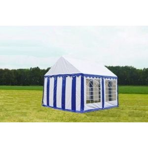 Classic Plus Feest-tent PVC 4x4x2 mtr in Wit-Blauw