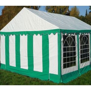 Classic Plus Feest-tent PVC 4x6x2 mtr in Wit-Groen