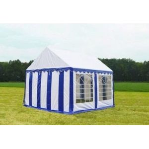 Classic Plus Party-tent PVC 3x4x2 mtr in Wit-Blauw