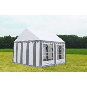 Classic Plus Party-tent PVC 3x4x2 mtr in Wit-Grijs