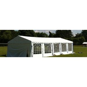 Classic Plus Partytent PVC 4x10x2 mtr in Wit-Antraciet
