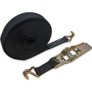Spanband 9 meter | Zwart – 5cm breed band