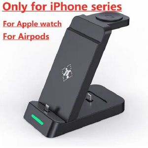 30W 3 In 1 Draadloze Oplader Standaard geschikt voor Iphone 14 12 - Apple Watch - Snel Opladen Do...