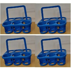 Cti Flessendrager 28 x 32,5 x 23,5 cm - Blauw , set van 4 stuks