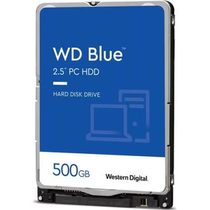 WD Blue Mobile 500GB HDD 5400rpm SATA seriële ATA 6Gb/s 128MB cache 6,4 cm 2,5"" RoHS-conform intern (0.50 TB, 2.5"", SMR), Harde schijf