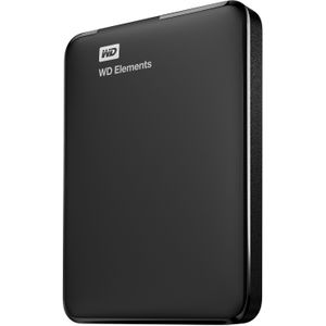 WD Elements Portable, 1 TB harde schijf WDBUZG0010BBK-WESN, Micro-USB-B 3.2 (5 Gbit/s)