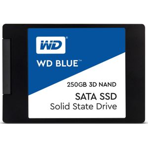 WD Blue SATA SSD 250 GB, 2,5 Zoll (interne SSD, hohe Zuverlässigkeit, Lesevorgänge bis zu 550 MB/s, Schreibvorgänge bis zu 525 MB/s, stoßsicher und WD F.I.T. Lab-zertifiziert)