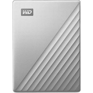 WD My Passport Ultra 1TB harde schijf externe draagbare USB-C-harde schijf, compatibel met pc, Xbox en PS4, zilverkleurig