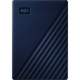 WD My Passport for Mac externe Festplatte 4 TB (mobiler Speicher, USB-C-fähig, herunterladbare Software, Passwortschutz, Mac kompatibel, einfach einzusetzen) mitternachtsblau