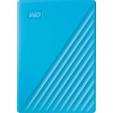 WD My Passport 4 TB draagbare harde schijf (draagbare opslag, slank ontwerp, met software voor apparaatbeheer, back-up en wachtwoordbeveiliging - Blauw - Compatibel met PC, Xbox en PS4