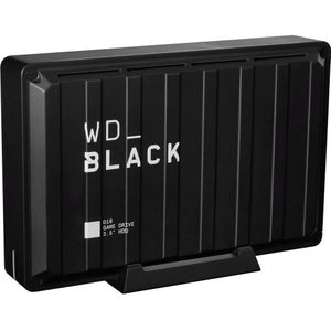 WD_BLACK D10 Game Drive Opslag voor desktopgames 8 TB (snelheden tot 250 MB/s, 7200 tpm en actieve koeltechnologie, USB Type-A om je gaminguitrusting op te laden) Zwart